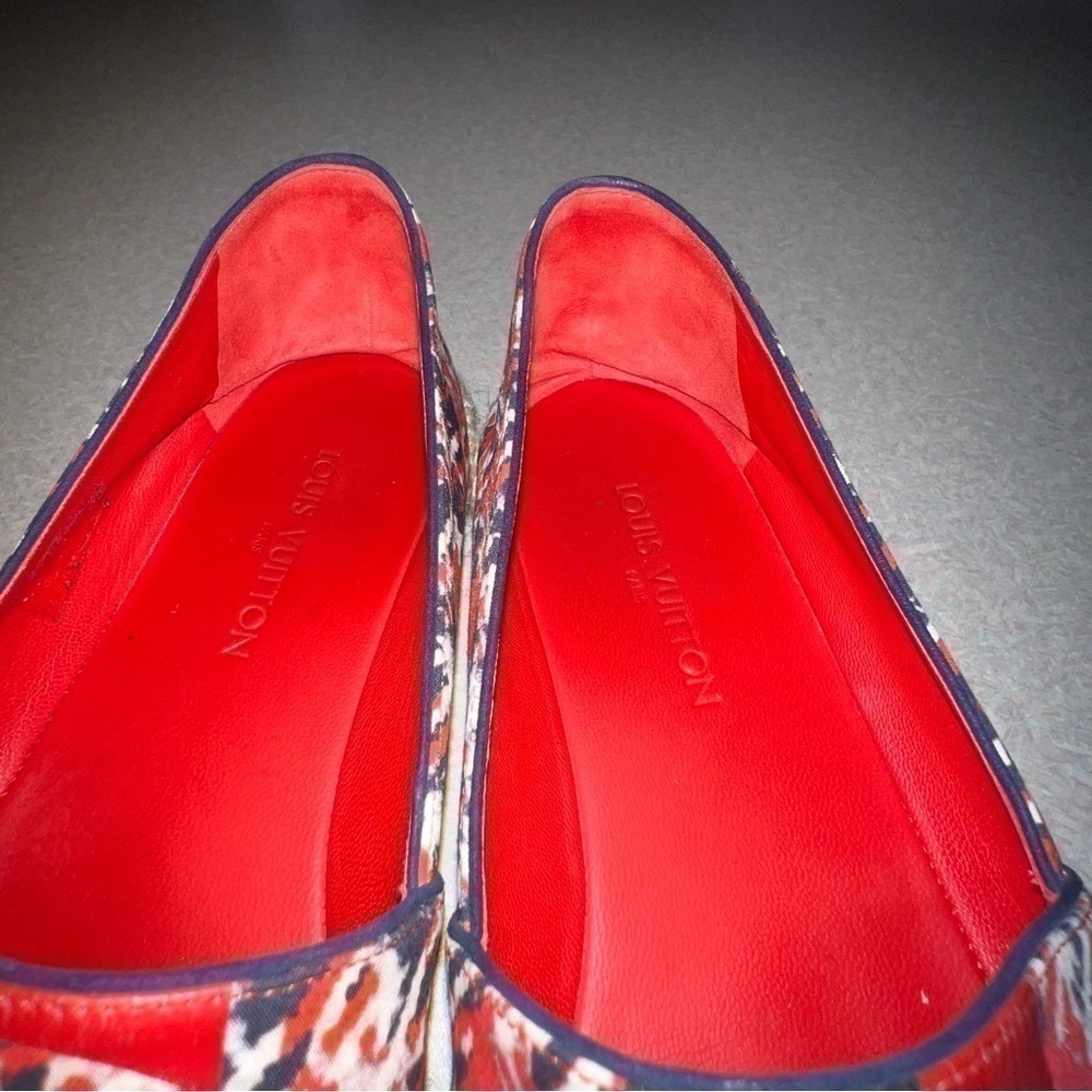 Louis Vuitton blue and red espadrille sandals. - Picture 4 of 12